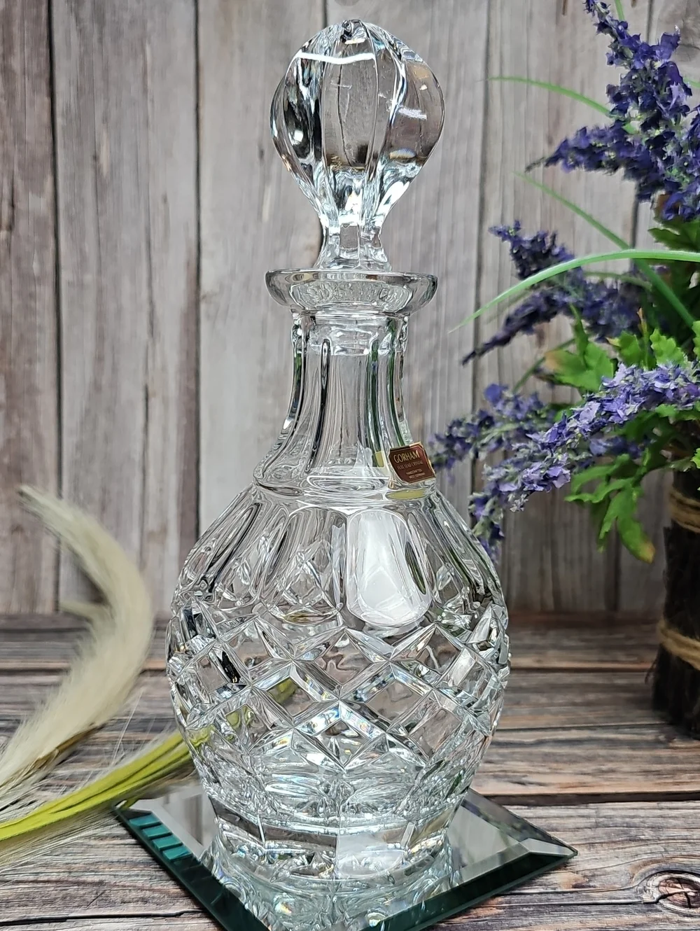 VINTAGE AUTHENTIC GORHAM GLEN MIST FULL LEAD CRYSTAL DECANTER